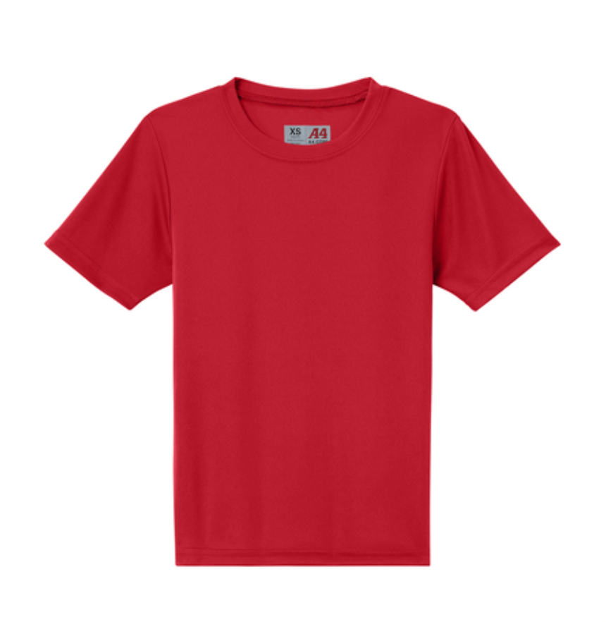 Centauros- Youth A4 Performance Top - A4NB3142- Scarlet Red